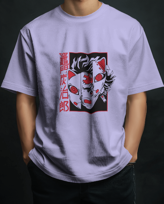 Tanjiro Mask Oversize Unisex Tshirt